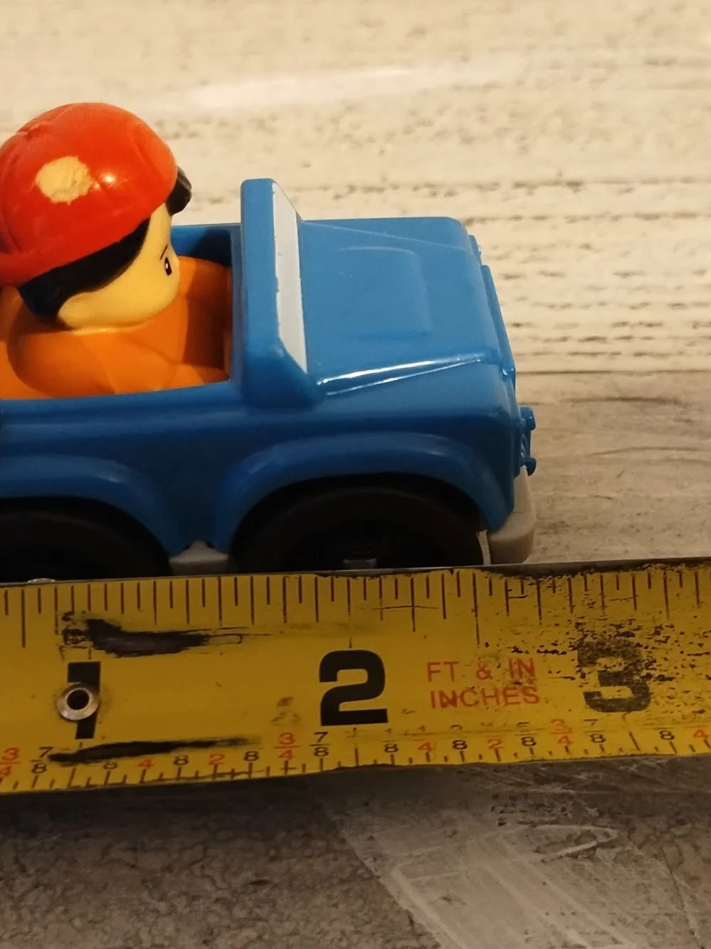 Fisher-Price Little People Wheelies Blue Car Jeep with Boy 2014 Rare